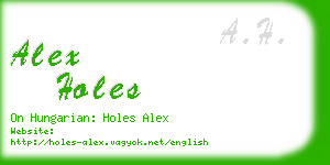 alex holes business card